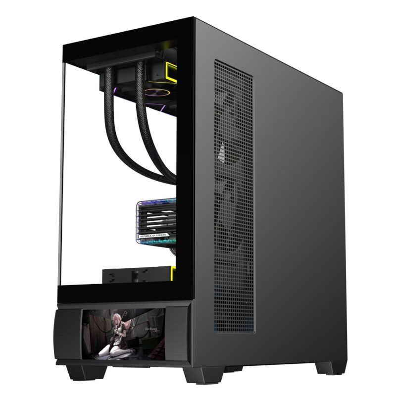 Boîtier PC gaming Ruixi Halo halo X (Noir)