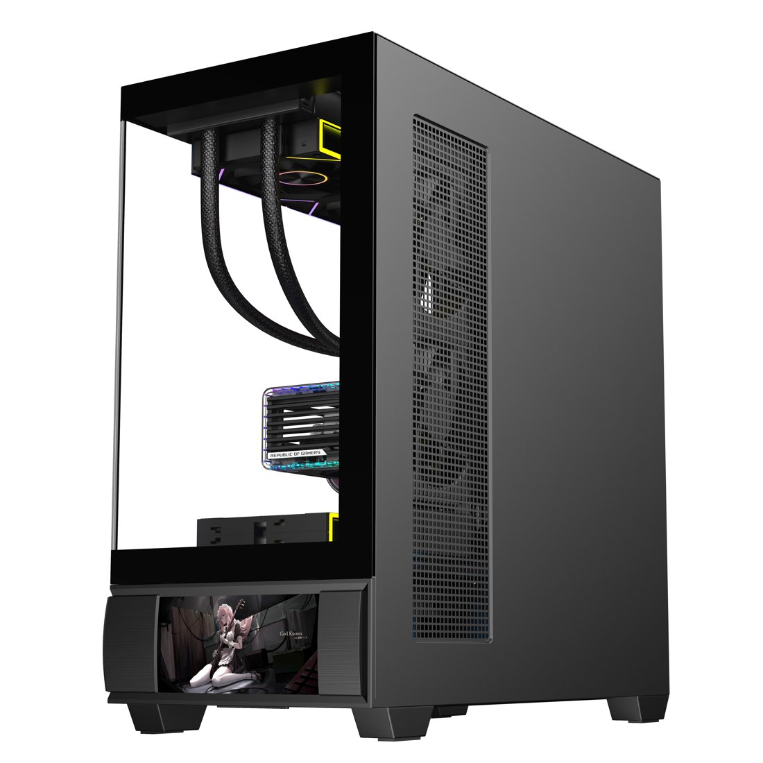 Boîtier PC gaming Ruixi Halo halo X (Noir)