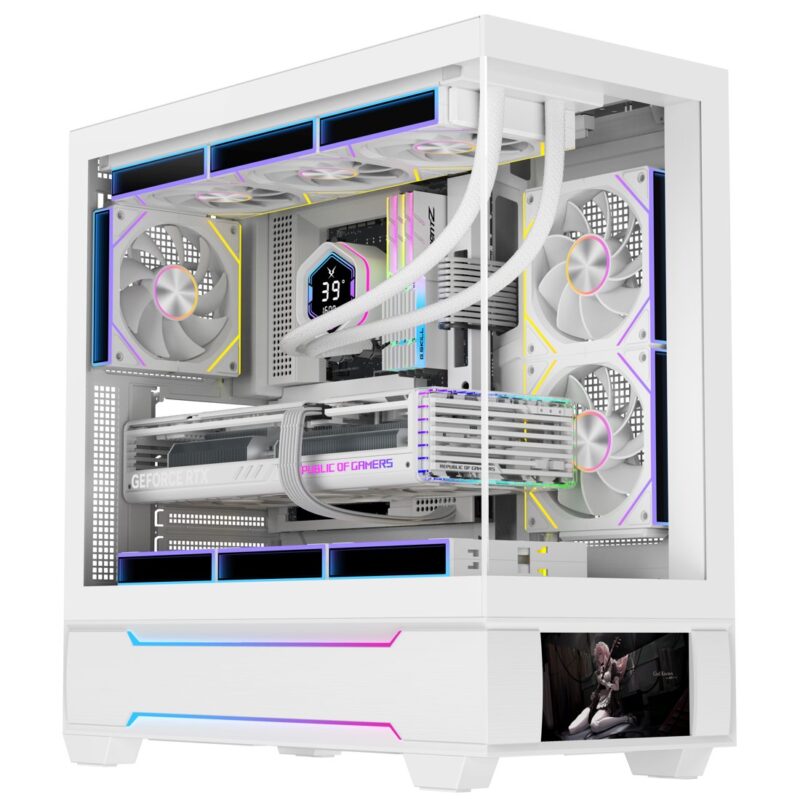 Boîtier PC gaming Ruixi Halo halo X (Blanc)