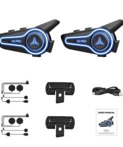 Intercom Bluetooth pour casque moto A3 PRO pack duo