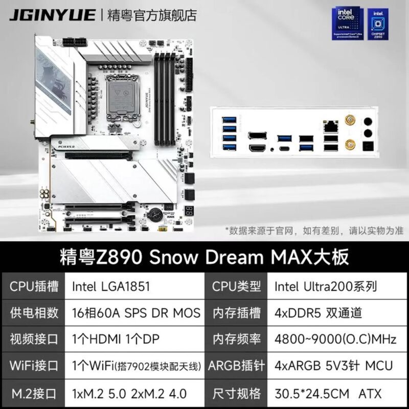 Carte mère Jingyue Z890 Snow Dream MAX