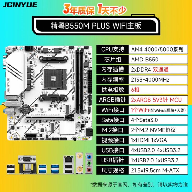 Carte mère Jingyue B550M PLUS WIFI