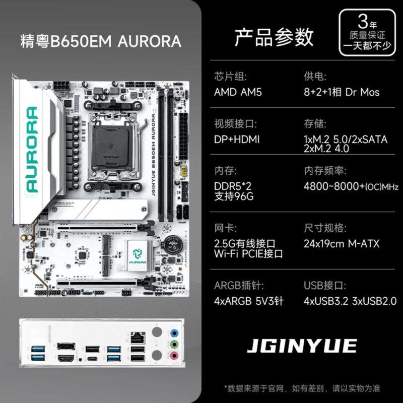 Carte mère Jingyue B650EM AURORA