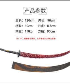 Katana de cosplay — Elden Ring — grande épée chasseur de dragons