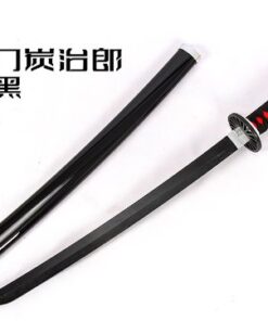 Katana de cosplay — Tanjiro (Demon Slayer) noir 尖鞘