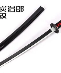 Katana de cosplay — Tanjiro (Demon Slayer) noir et blanc 尖鞘