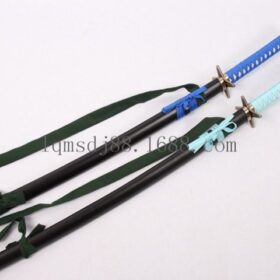 Katana de cosplay — 冰轮丸木刀深 bleu 色