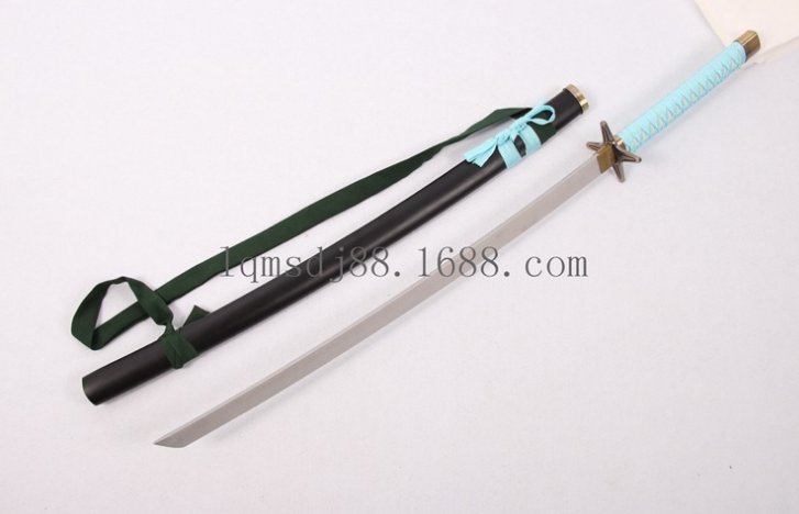 Katana de cosplay — 冰轮丸木刀淡 bleu 色