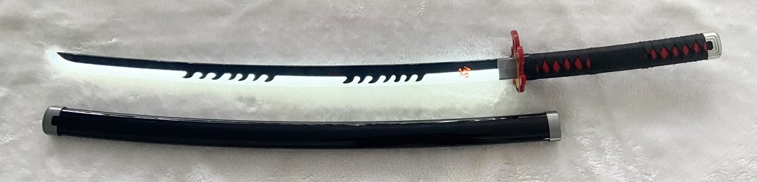 Katana de cosplay — Kagura argent lumineux