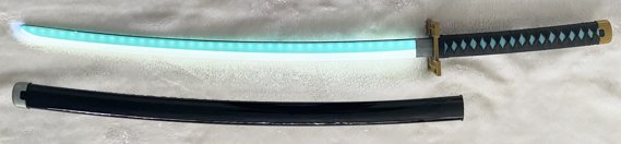 Katana de cosplay — Muichiro (Demon Slayer) 发 bleu blanc 光