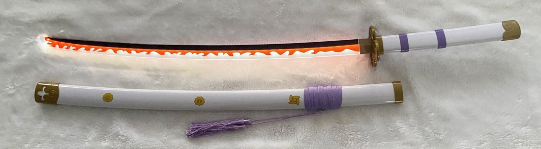 Katana de cosplay — blanc 魔 lumineux