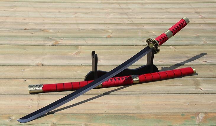 Katana de cosplay — Kitetsu (One Piece) noir et blanc motif droit