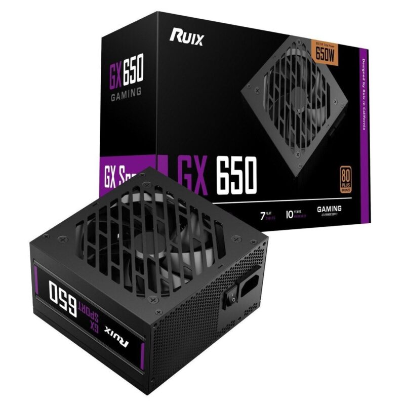 Alimentation PC Ruixi 650 W certifiée 80+ Bronze