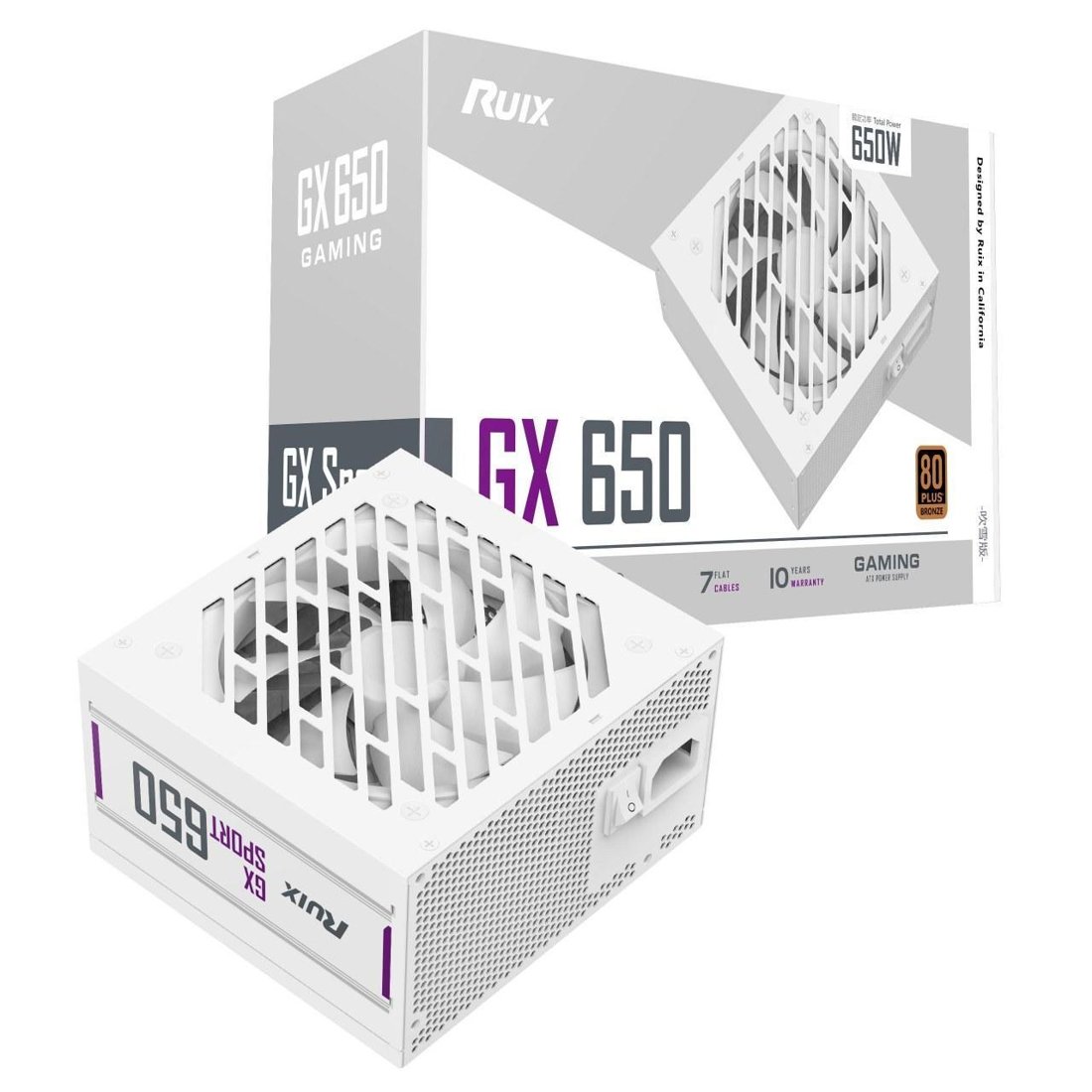 Alimentation PC Ruixi 650 W certifiée 80+ Bronze