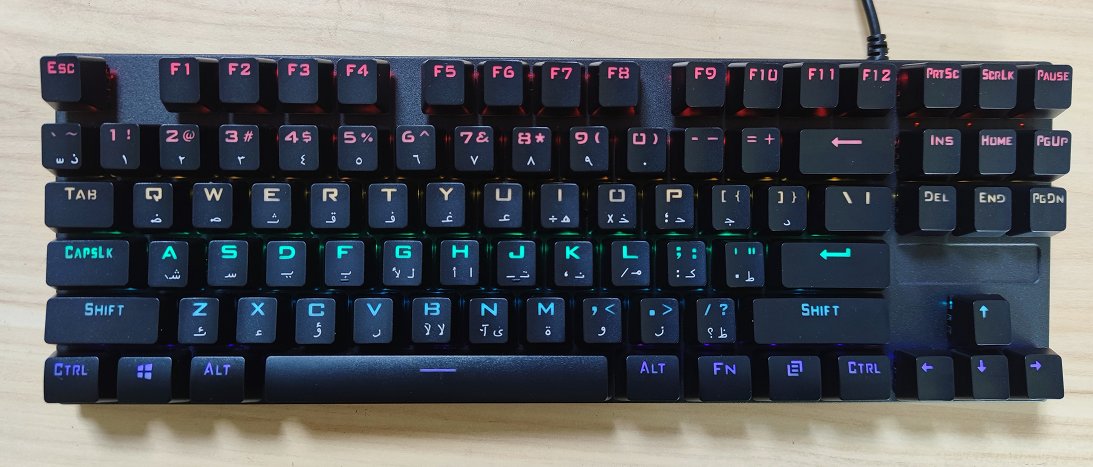 Ensemble clavier + souris gaming K87 touches mécanique switch cyan touches