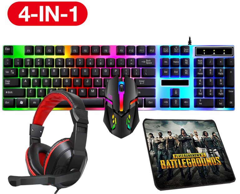 Kit gaming 4-en-1 (clavier + souris + casque + tapis) H500-41