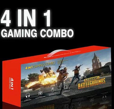 Kit gaming 4-en-1 (clavier + souris + casque + tapis) 4 in 1 set