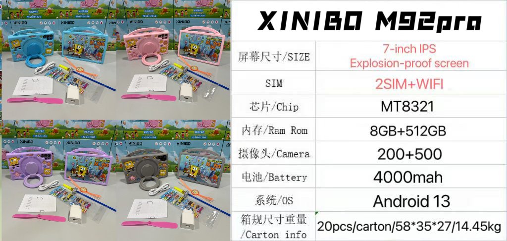 Tablette Android XINIBO M92 PRO